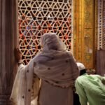 devotees praying at a historic delhi mosque