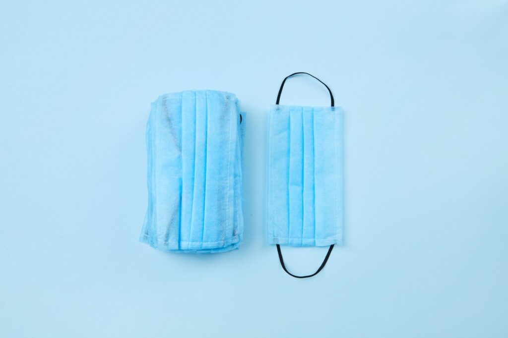 close up shot of face masks