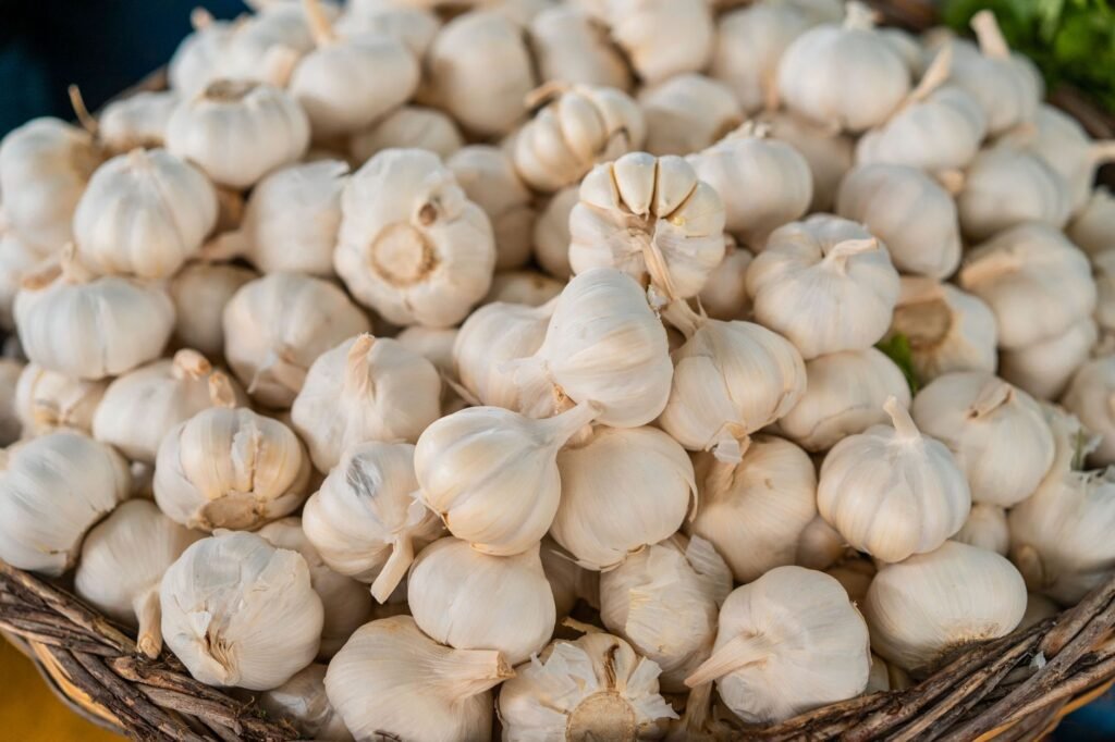 garlic in a basket