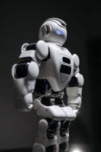close up shot of a toy robot