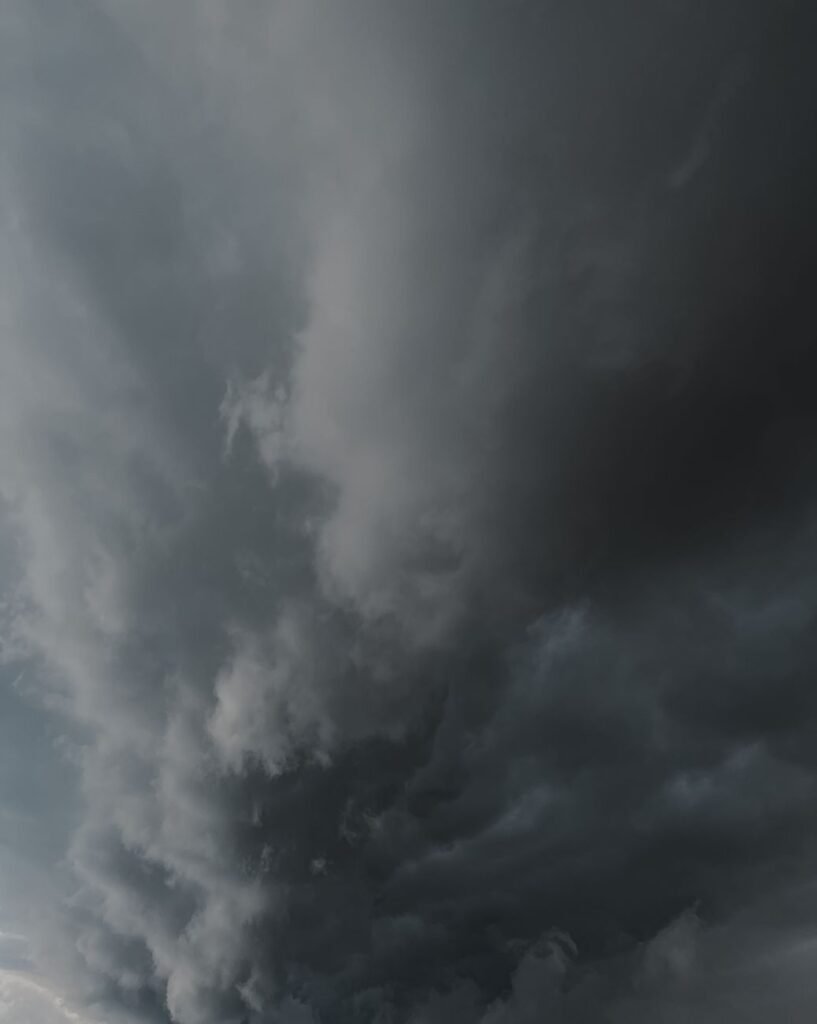 cloudscape with gray storm clouds