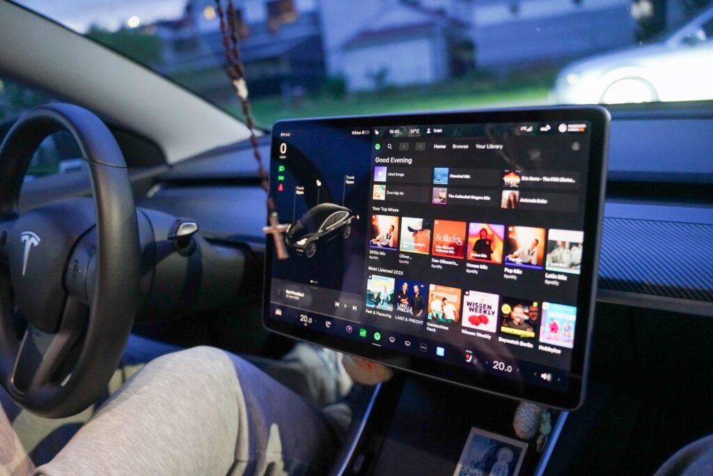screen in a car