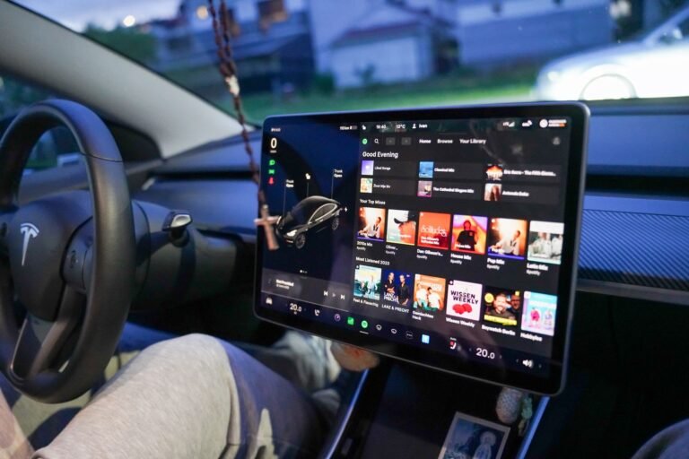 screen in a car